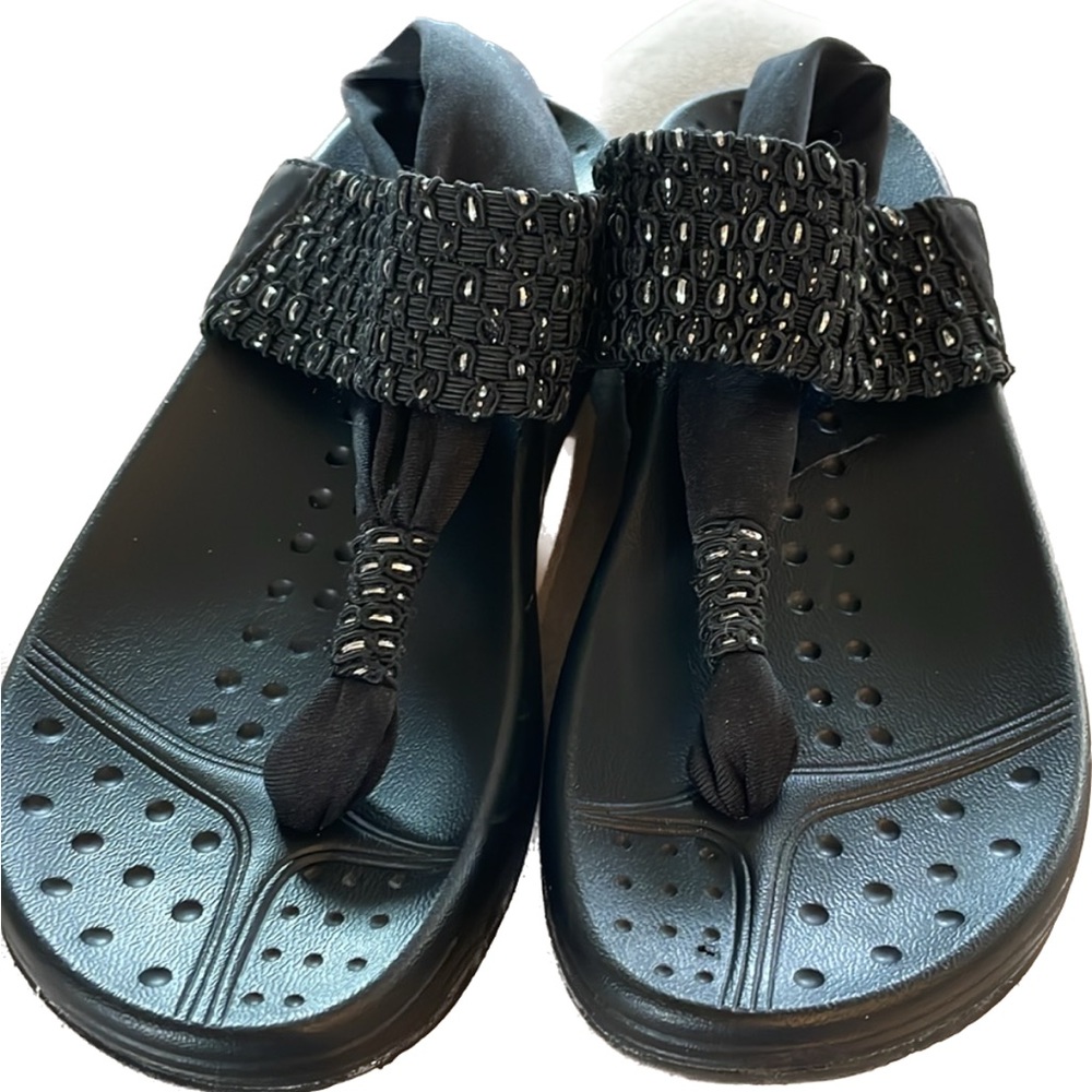 Arnold Churgin  black sling toe thong